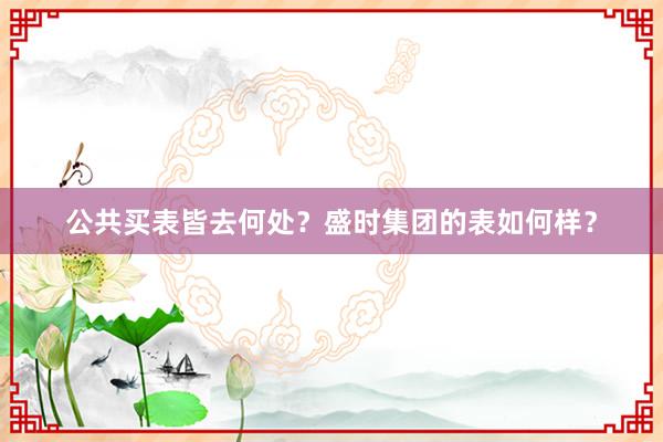 公共买表皆去何处？盛时集团的表如何样？