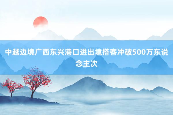 中越边境广西东兴港口进出境搭客冲破500万东说念主次