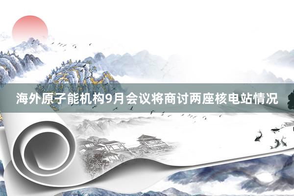 海外原子能机构9月会议将商讨两座核电站情况