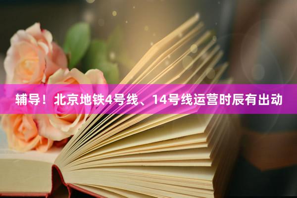 辅导！北京地铁4号线、14号线运营时辰有出动