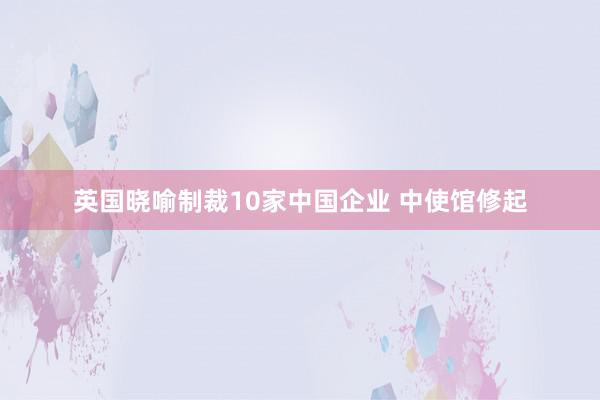 英国晓喻制裁10家中国企业 中使馆修起